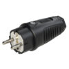 Gummistecker IP54 sw PCE 0521 - schwarz