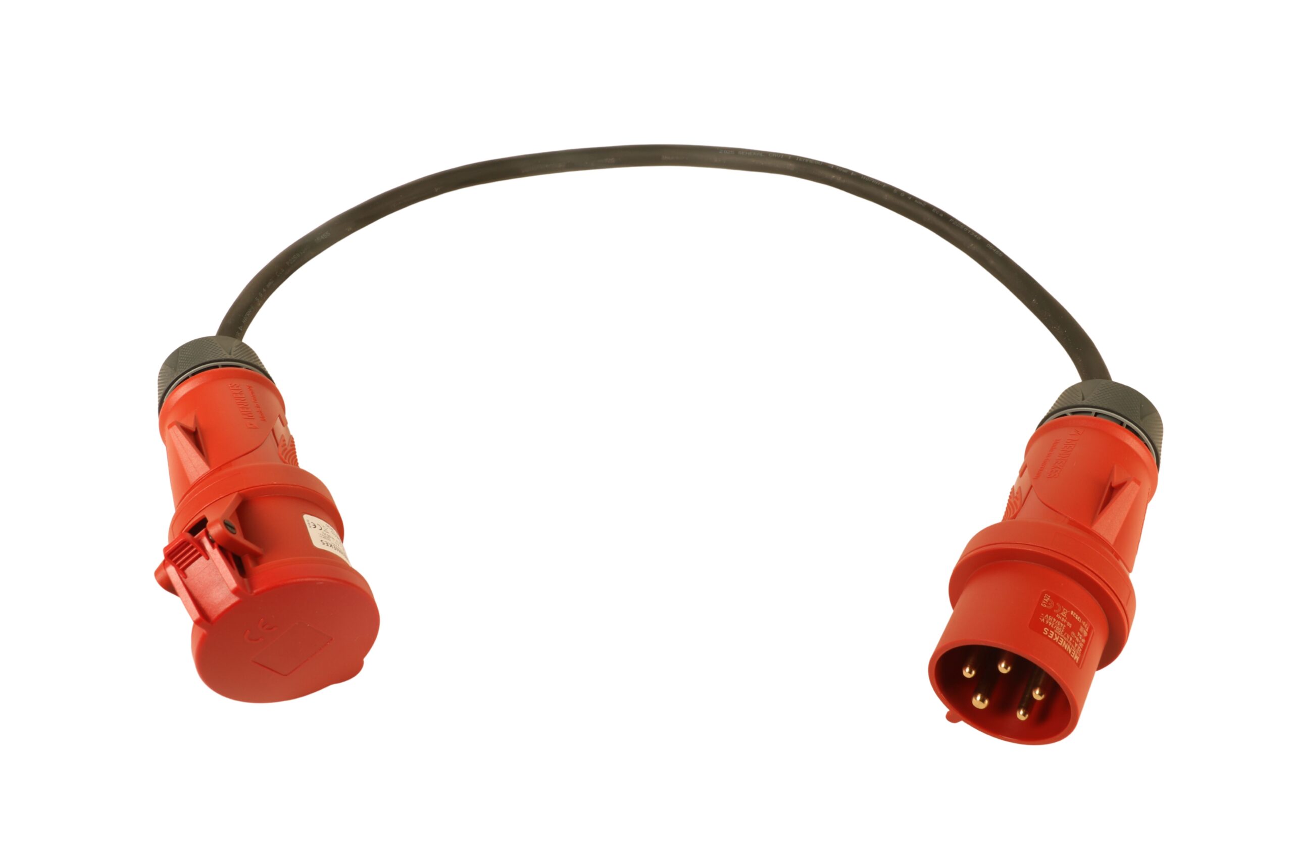 CEE-Verlängerung 32A 5p 6h 400V IP54 Mennekes PowerTop Xtra H07RN-F 5G4 - 1m