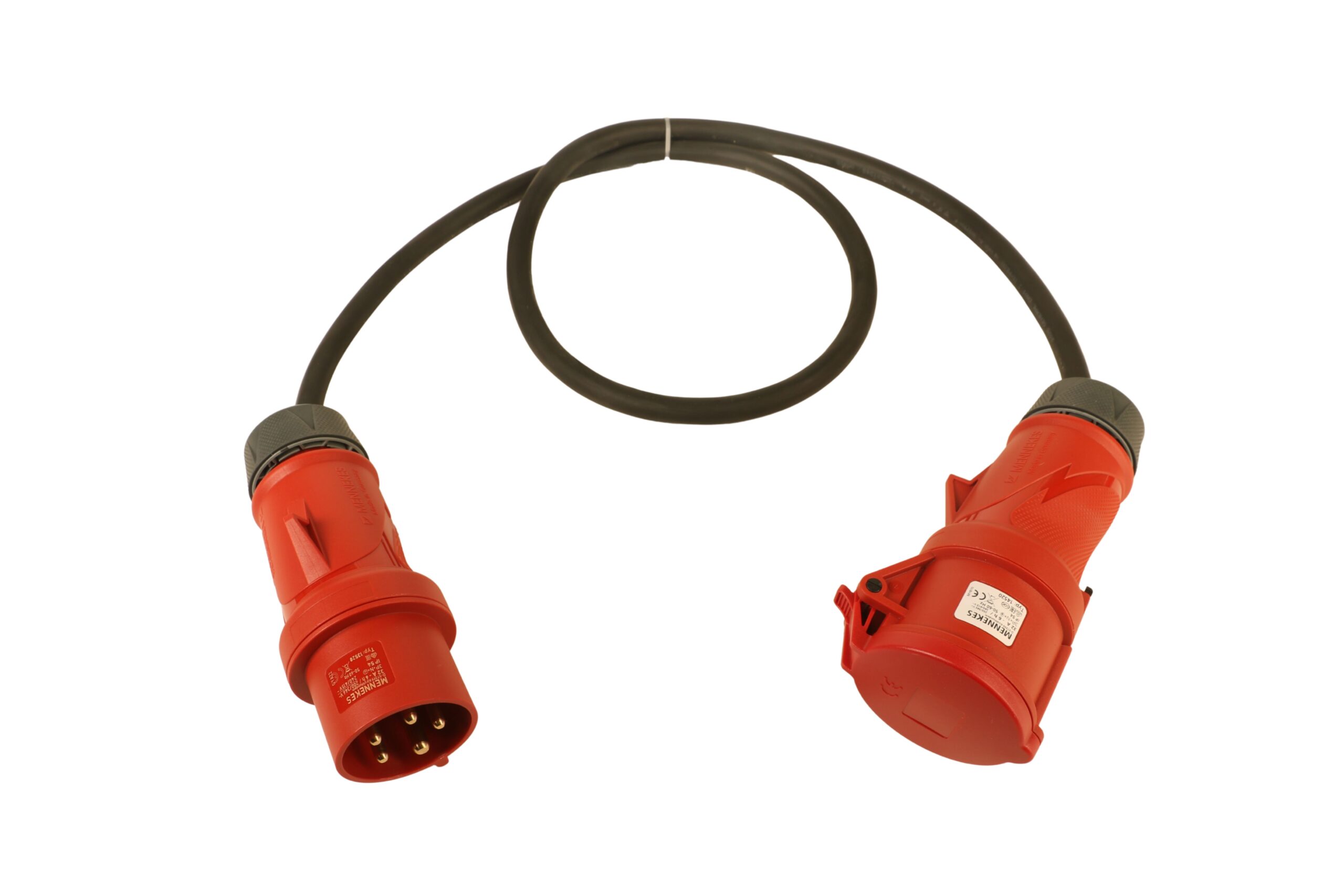 CEE-Verlängerung 32A 5p 6h 400V IP54 Mennekes PowerTop Xtra H07RN-F 5G4 - 1,50m
