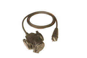 Vollgummi-3Wege-Kupplung, 250V 10-16A Expert-Schukostecker IP54 Titanex H07RN-F3G2,5