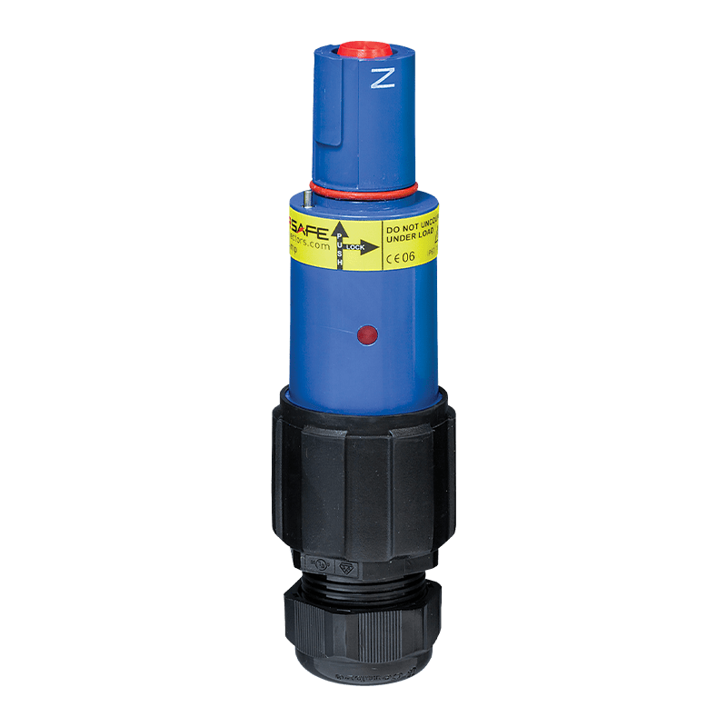 Neutral-drain-line-connector-min Powerlock male line/drain Schraubanschluß bis 150mm² Powersafe - N blue
