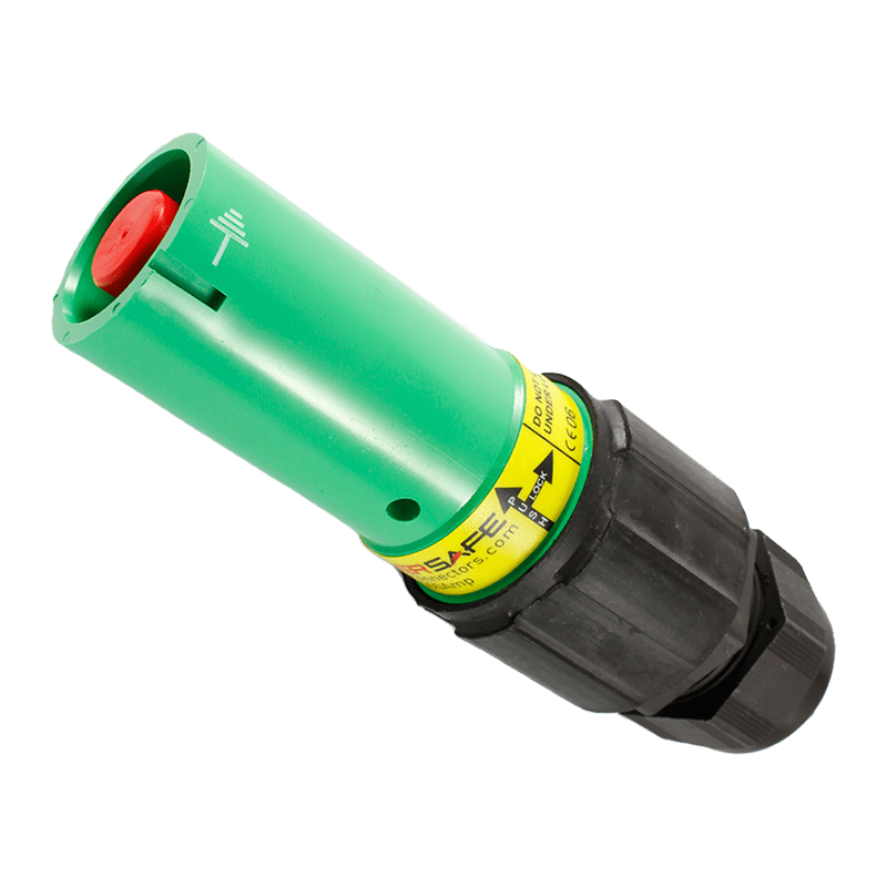 single-pole-connector-source-min-1 Powerlock line/source female Schraubanschluß bis 150mm² Powersafe - PE green